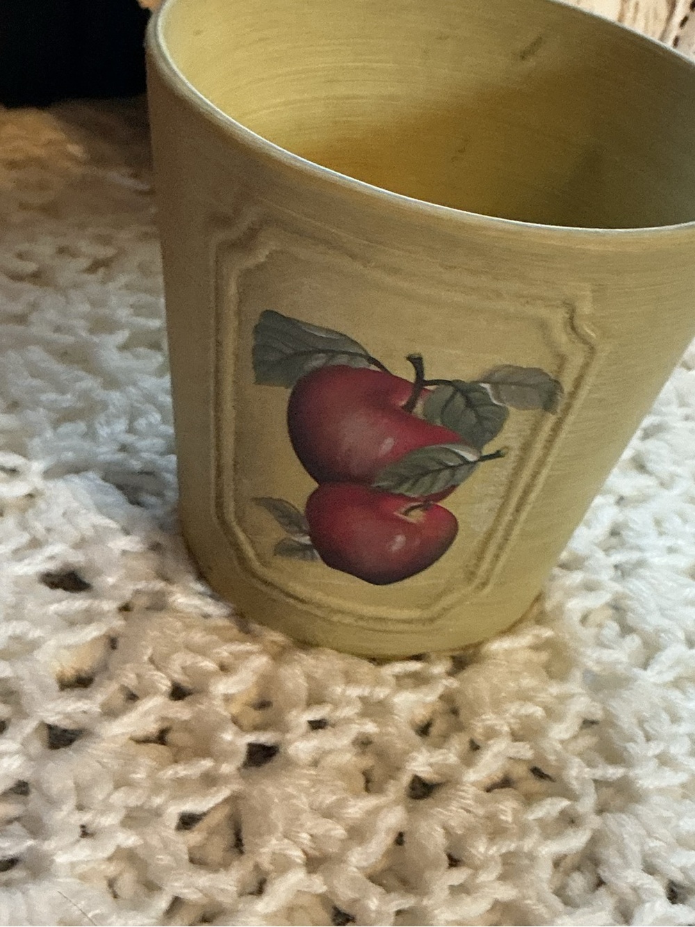 Hand-Painted Red Apple Decorative Planter - Picture 4 of 5